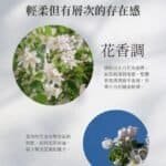 ###輕柔但有層次的存在感 #花香調 「隱約」以小白花為靈感，綻放純淨與光感。整體香氣清透而不張揚，彷彿小白花隨風輕拂。 柔和的花香勾勒空氣的形狀，如同光影掠過，留下無法忽視的魅力。